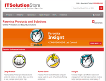 Tablet Screenshot of itsolutionstore.com